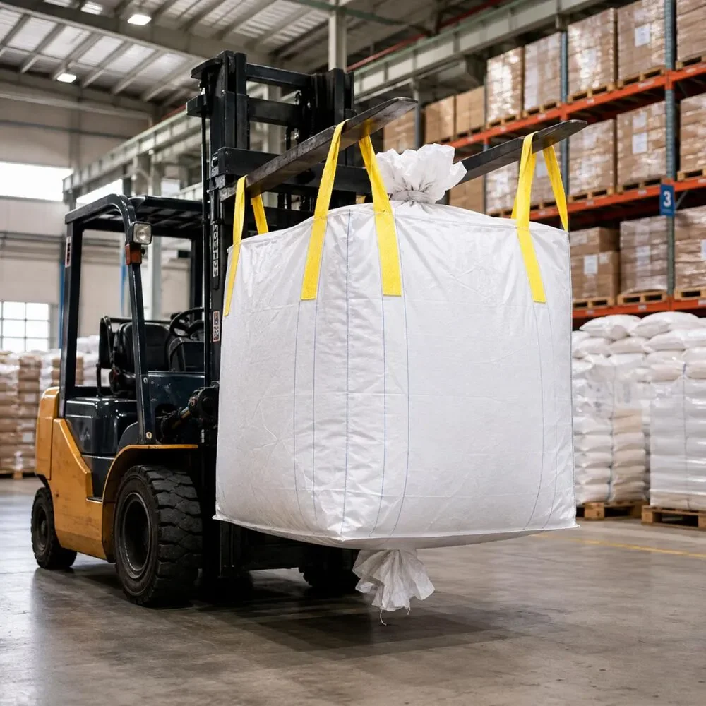 3 Pack FIBC Bulk Bags 2200 lb SWL Duffle Top Spout Bottom 35x35x43
